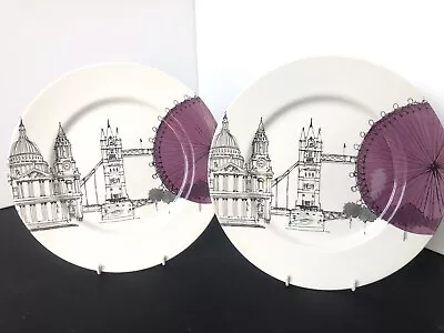 Buy Poole Pottery “Cities In Sketch” London 11”Dinner Plate X2 - Very Good Condition • 12£