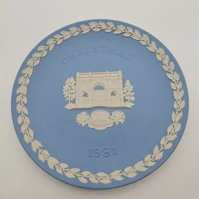 Buy Wedgwood Vintage 1981  Blue Jasperware Decorative Christmas Plate Marble Arch • 12.99£