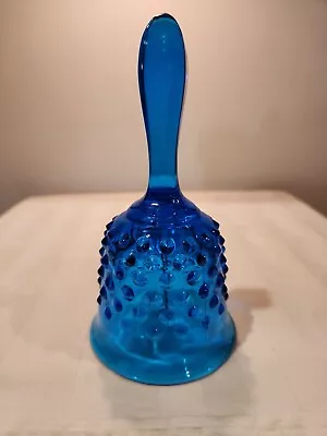 Buy Vintage Colonial Blue Fenton Glass Hobnail Bell • 14.39£