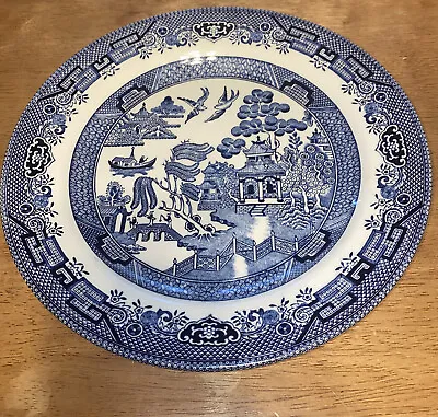 Buy Vintage Churchill China Blue Willow 10.25” Dinner Plate England Great! • 11.40£