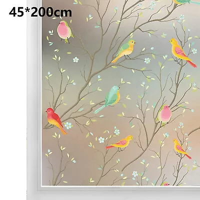 Buy Frosted Bird Privacy Window Film Frosted Glass Film Stained Glass Film Static UK • 10.98£