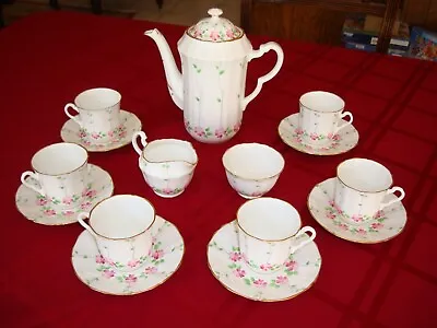 Buy Hand Painted Adderley England Bone China Coffee Tea Set, Pot Sugar Cream 6 Cups • 208.46£