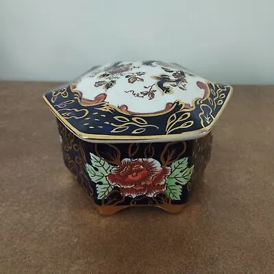 Buy Vintage 1996, Masons Ironstone Royal Mandalay, 6 Sided Lidded Trinket Bowl • 9.95£