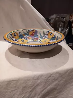 Buy Rare 1930s Carter Stabler Adams Poole Pottery Bowl Lovely Design And Colours • 10£