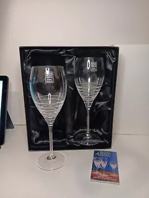 Buy Royal Scot Hand Cut Crystal Glasses  X 2 Elements Range Avon Service Gift • 11.99£