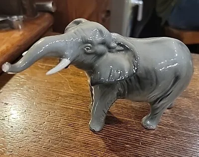 Buy Vintage Beswick England Porcelain Elephant Trunk Up Tusks • 53.01£