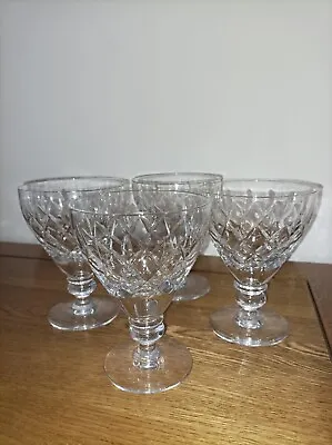Buy Four Webb Corbett Crystal Wine Glasses Gobletet  11.6cms 4-1/2  Tall Excellent  • 43£