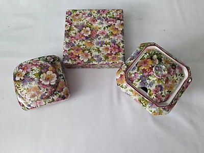 Buy James Kent Old Foley Dubarry Chintz Floral Patterned, Three Lidded Boxes.  • 35.99£