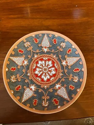 Buy Terracotta Wall Plate 8.5” Hand Made & Painted Bonis Pottery Rhodes Greece • 3.99£
