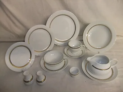 Buy C4 Porcelain Thomas Germany - White With Gold & Platinum Line NEW Tableware 9B1A • 10£