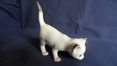 Buy Royal Copenhagen/ Bing & Grondahl White Standing Cat Or Kitten Tail Up Model 507 • 44.99£
