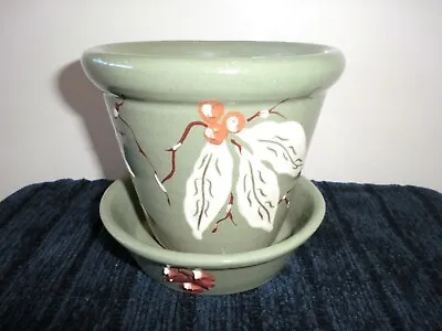 Buy Royal Barum Ware Majolica Style Flower Pot And Matching Drip Tray ( Rare ) • 9£