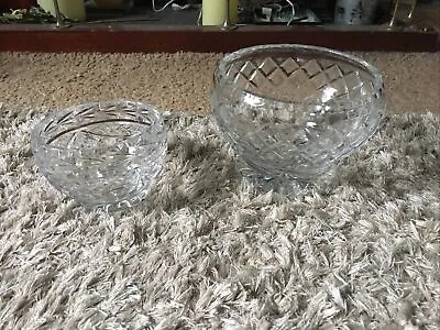 Buy Two Small Cut Glass Bowls  • 6.50£