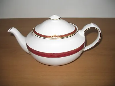 Buy Spode Bordeaux Teapot Y8594 Red White Gold Fine Bone China England 5 Cups • 59.95£