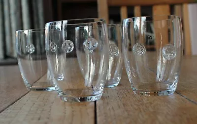 Buy Four Early 20th Century ? Antique Tot Glasses Tumblers Applied Raspberry Prunts • 8£
