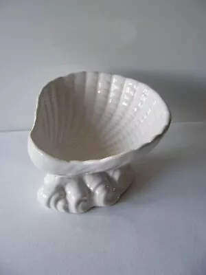 Buy Vintage Dartmouth Pottery White/Ivory Shell Trinket Dish On Wave Pedestal • 19.99£