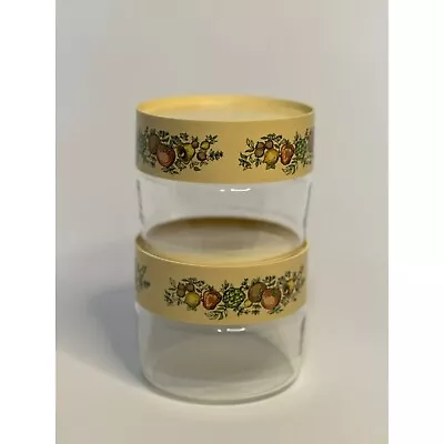 Buy Vintage Pyrex Ware  Spice Of Life  Store N' See Glass Plastic Canisters Set Of 2 • 26.98£