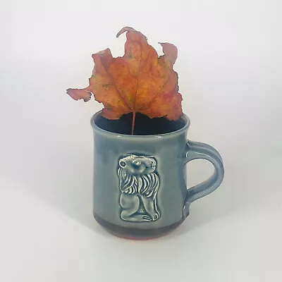 Buy Vintage Grey Glaze Norfolk Pottery Small Mug With Lion Embossed Detail Ltd Ed. • 5£