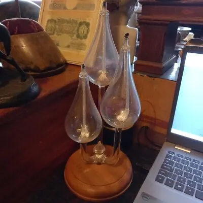 Buy Rare Highly Collectable, Vintage Candelabra Glass 3 Arm Table Whale Oil Lamp • 50£