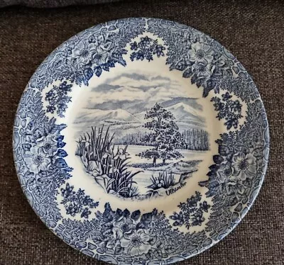 Buy Blue & White Tableware Round Side Plate - Mountain Design - EIT England • 9£