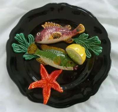 Buy Vintage Vallauris Pottery MAJOLICA FISH Platter  9 Inch Exc Cond • 98.03£