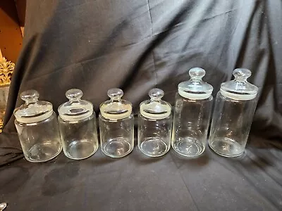 Buy Vintage Glass  Storage Jars With Lids • 29.99£