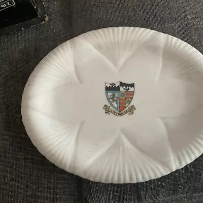 Buy Crested Ware Soap Dish / Plate Souvenir Of Wellington Salop By Shelley China • 1.49£