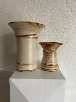 Buy St Nectans Tintagel Pottery Vases X 2 English Studio Pottery • 14£