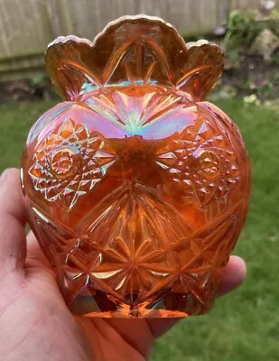 Buy Carnival Glass ~ Riihimaki Tennessee Star Vase ~ Rare ~ • 147.99£