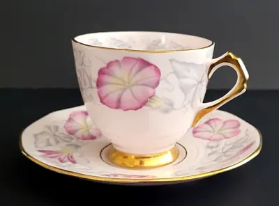 Buy Tuscan English China England Vintage 1950's Pink Morning Glory Tea Cup & Saucer • 17.87£