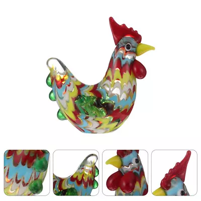 Buy Hand Blown Glass Rooster Figurine For Home Decor-QP • 9.03£