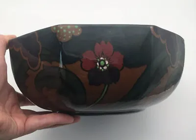 Buy Frederick Rhead Bowl, Art Deco, Decora Pattern- Octagon Shape, Hand Painted • 59.99£
