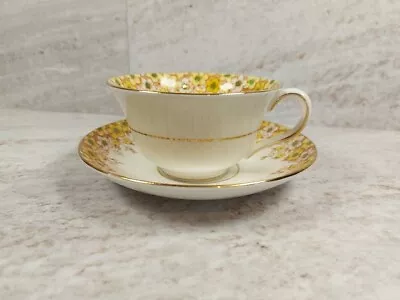 Buy Rosina Fine Bone China Made In England Yellow,  Vintage Tea  Cup & Saucer • 9.99£