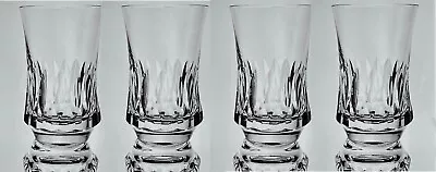 Buy Set Of 4 Cut Lead Crystal Drinking Glasses- 8 Oz Diamond Pattern • 33.78£