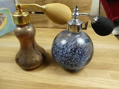 Buy Pair Vintage Glass Perfume Atomisers/Bottle-Caithness & Alum Bay Isle Of Man • 29.99£