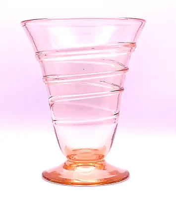 Buy Whitefriars Patt.No 9296 Incredibly Rare Pink Footed Ribbon Trailed VaseG.Baxter • 330£