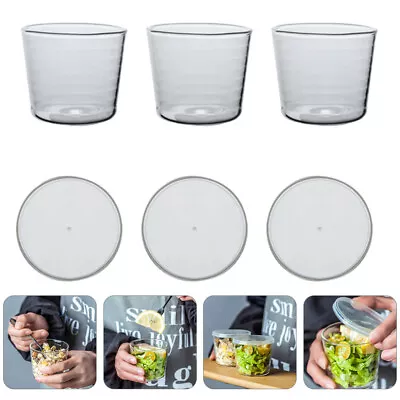 Buy Mini Glass Salad Bowl Set With Lid For Dips And Desserts • 14.48£