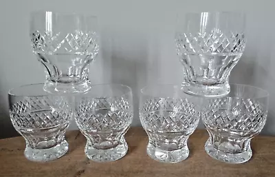 Buy Fine Set Of Six Antique Edwardian Cut Crystal Glass Whiskey Tumblers Circa 1910 • 89.99£