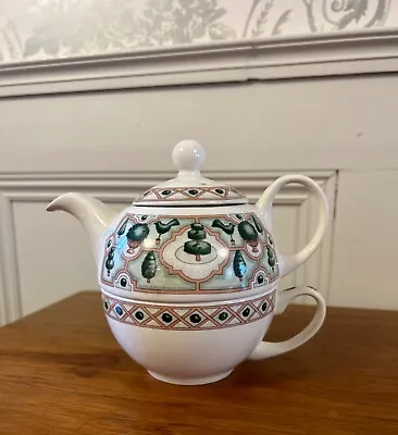 Buy Arthur Wood China One Cup Stacking Teapot With Cup In Garden Teas Pattern. • 10£