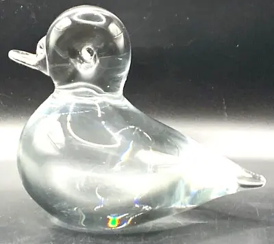 Buy Wedgwood Glass Paperweight Lilliput Duck Clear Approx 4x4 In • 10.93£