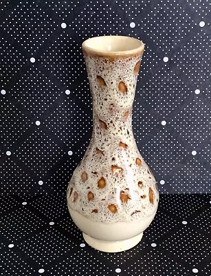 Buy Lovely 1970s Fosters Pottery Redruth Cornwall. Honeycomb Glaze Vase 6.5 Ins. Vgc • 6.99£