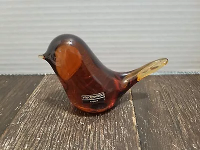 Buy Wedgwood Amber Art Glass Bird Figurine Paperweight England Animal  • 28.81£