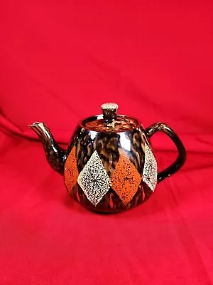 Buy Rare Beautiful Vintage Hand Crafted Viking Studio Teapot Tortoise Shell Effect • 14.99£
