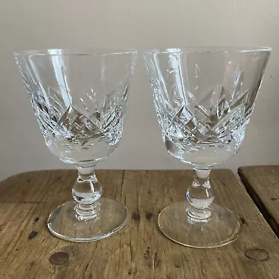 Buy Pair Stuart Crystal Low Water/wine Glasses Glengarry/cambridge Pattern • 25£