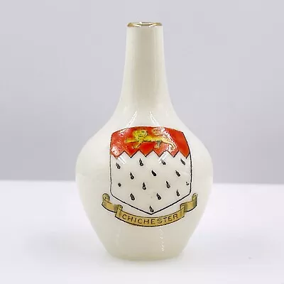 Buy Vintage The Foley China  Crested China Model Of Kai-ping Vase - Chichester Crest • 10£