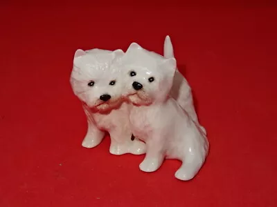 Buy BESWICK DOG WEST HIGHLAND WHITE TERRIER PUPS No. 3467  WHITE GLOSS  • 19.95£