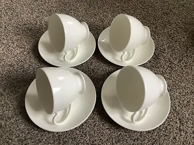 Buy 4 X DUCHESS White Fine Bone China Cups & Saucers Tea Coffee England • 12.99£