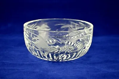 Buy Royal Brierley Crystal  FUCHSIA  Round Dish / Bowl - 4-1/2  Diameter • 24.50£
