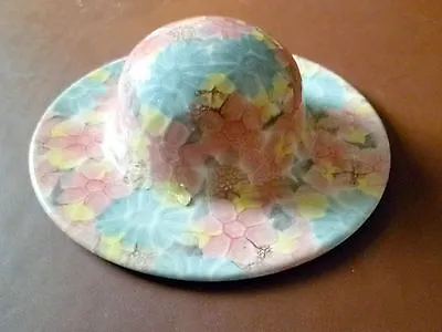 Buy Park Rose Ceramic Pink, Yellow & Blue Hat Bridlington Pottery      (bs2s2pb47) • 9.50£