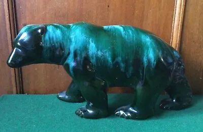 Buy Large Vintage Blue Mountain Pottery Green Drip Glazed Polar Bear • 25£